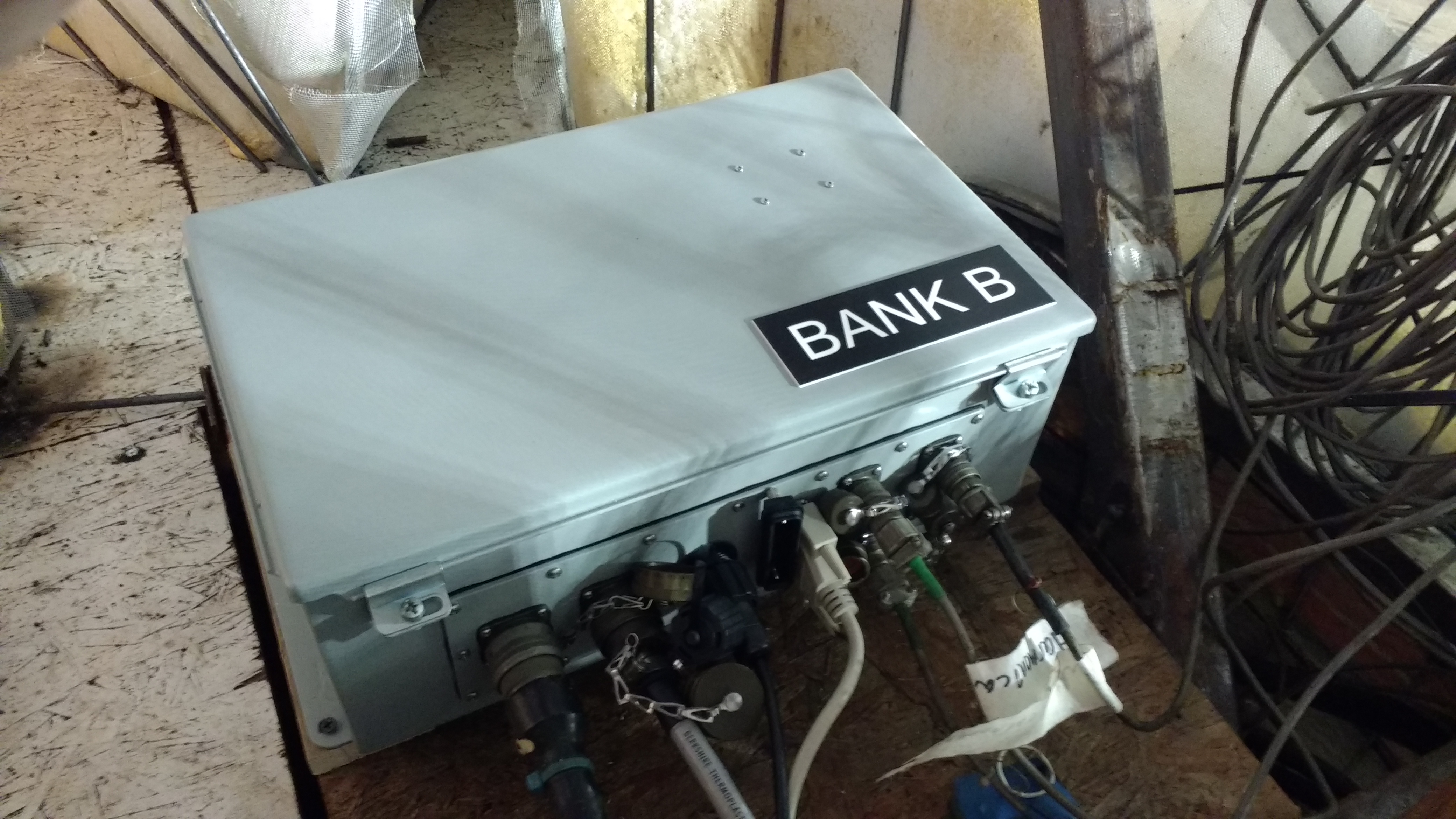 One of the completed bank modules mounted in the float